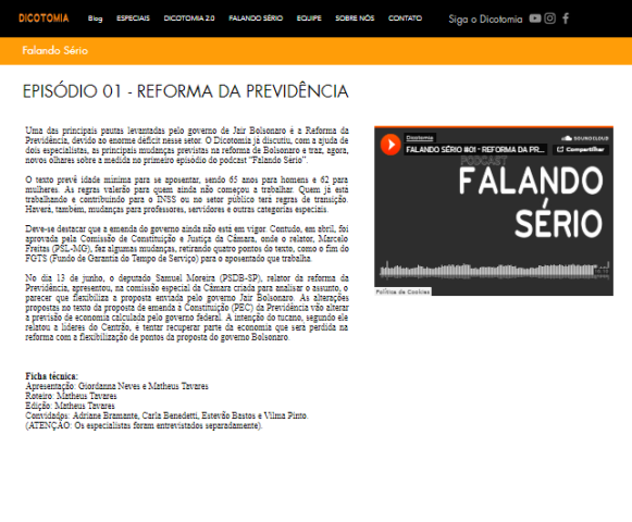 falando sério - blog dicotomia